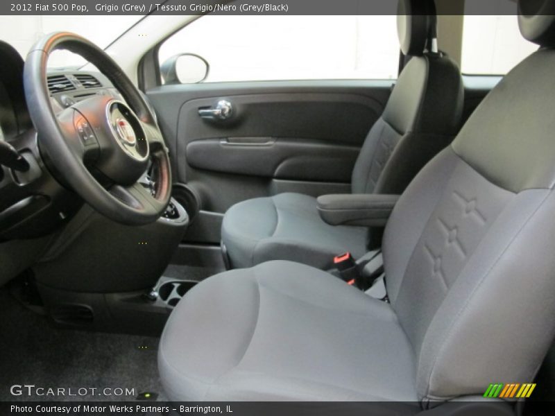 Grigio (Grey) / Tessuto Grigio/Nero (Grey/Black) 2012 Fiat 500 Pop