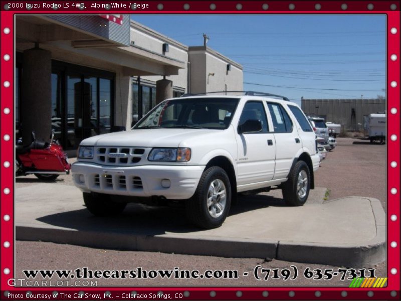 Alpine White / Beige 2000 Isuzu Rodeo LS 4WD