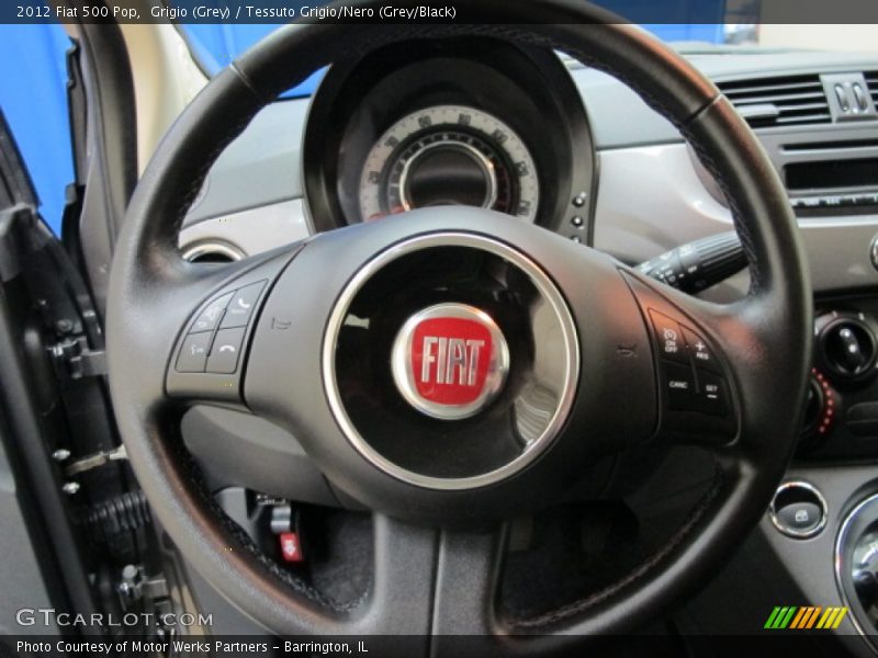 Grigio (Grey) / Tessuto Grigio/Nero (Grey/Black) 2012 Fiat 500 Pop