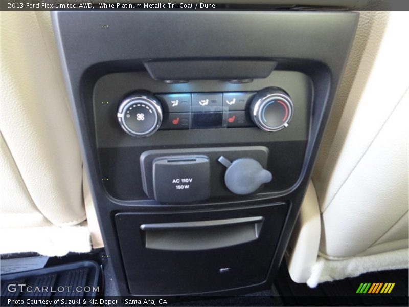 White Platinum Metallic Tri-Coat / Dune 2013 Ford Flex Limited AWD