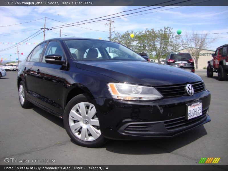 Black / Titan Black 2012 Volkswagen Jetta SE Sedan