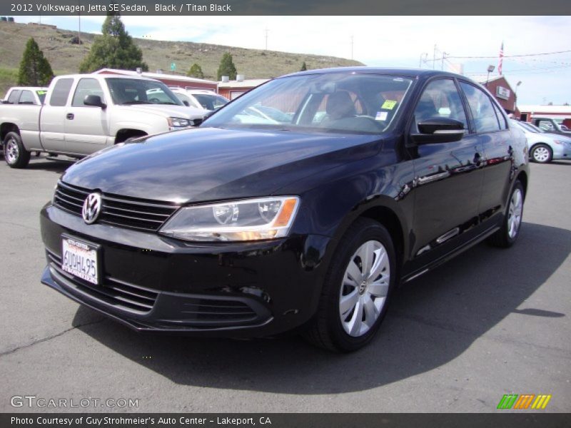 Black / Titan Black 2012 Volkswagen Jetta SE Sedan