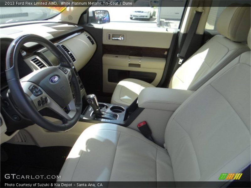 White Platinum Metallic Tri-Coat / Dune 2013 Ford Flex Limited AWD