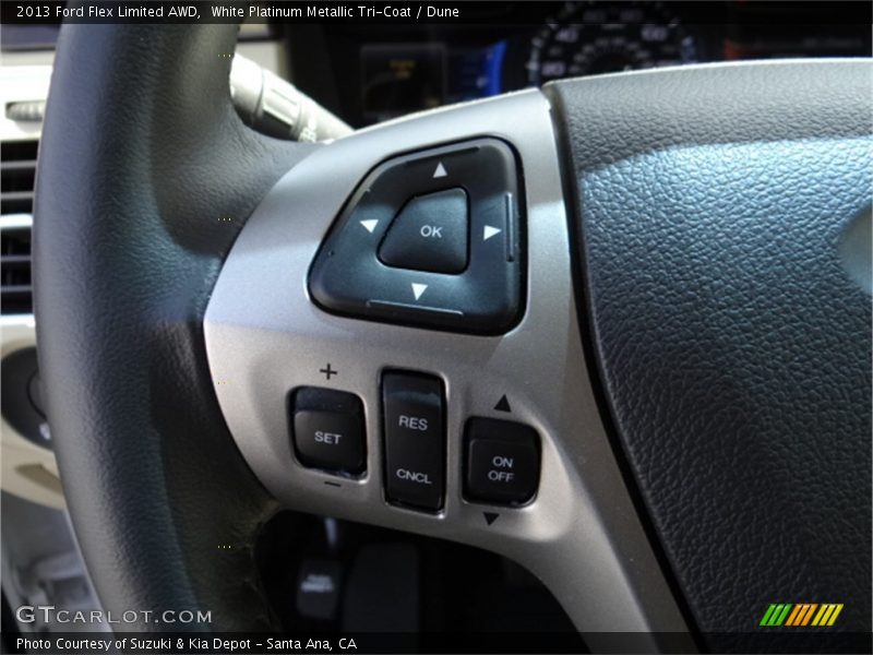 White Platinum Metallic Tri-Coat / Dune 2013 Ford Flex Limited AWD