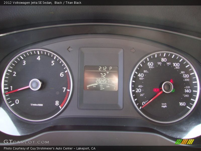 Black / Titan Black 2012 Volkswagen Jetta SE Sedan