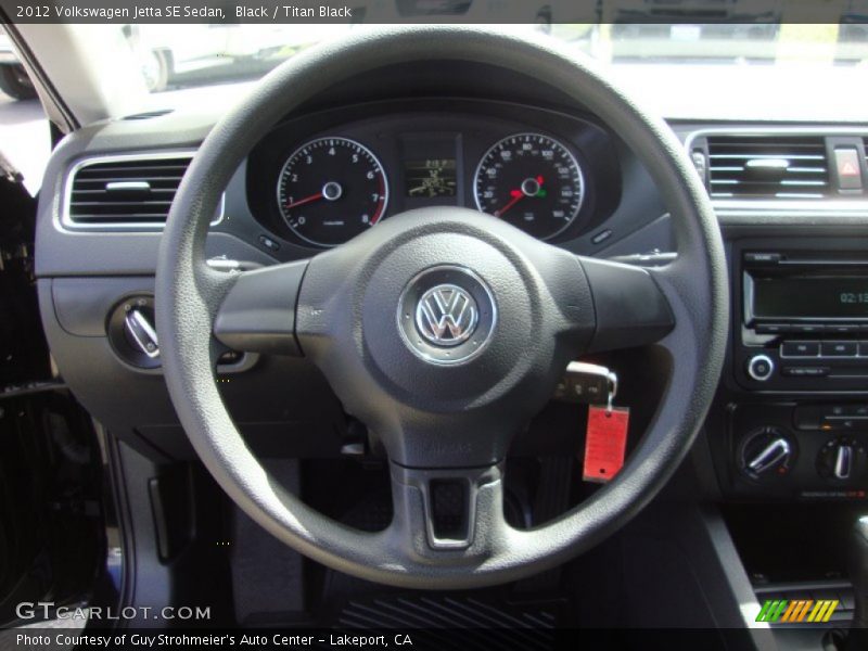 Black / Titan Black 2012 Volkswagen Jetta SE Sedan