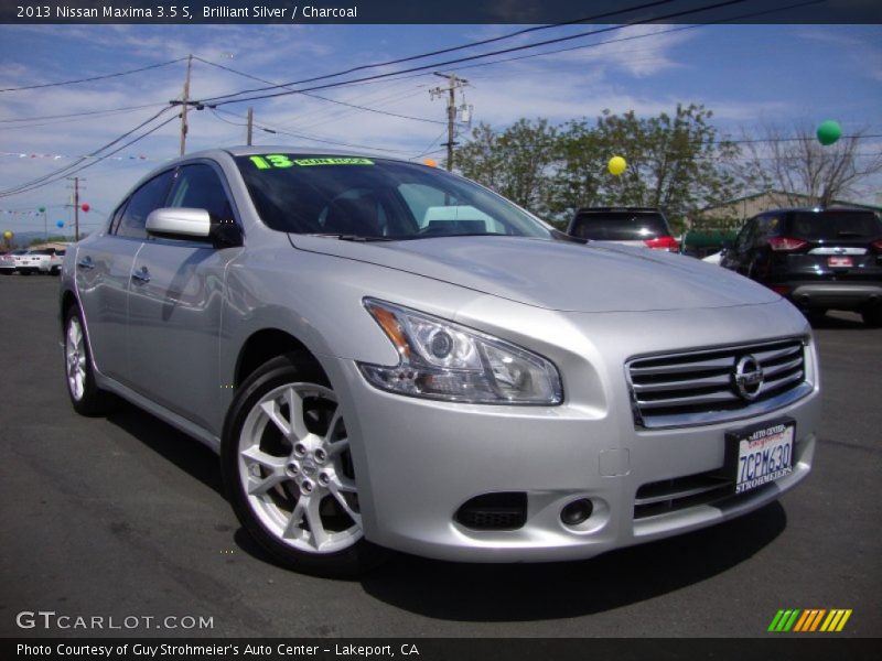 Brilliant Silver / Charcoal 2013 Nissan Maxima 3.5 S