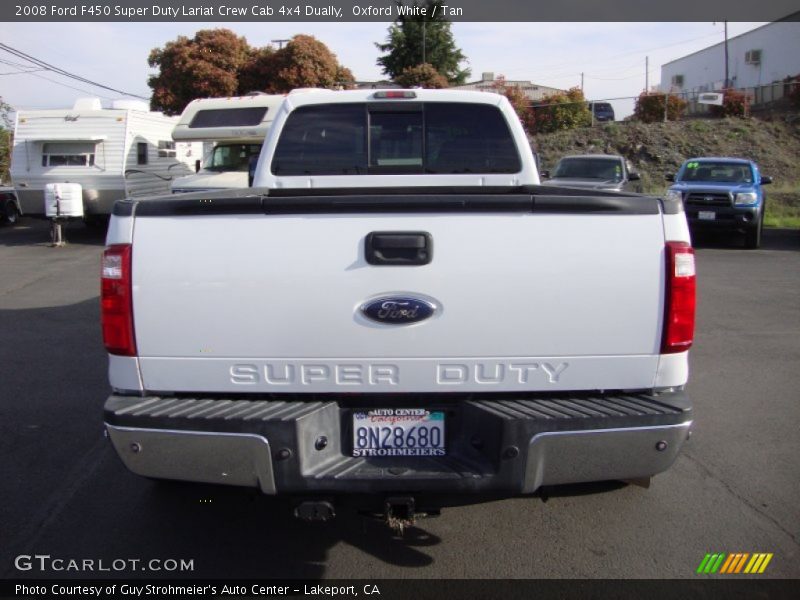 Oxford White / Tan 2008 Ford F450 Super Duty Lariat Crew Cab 4x4 Dually