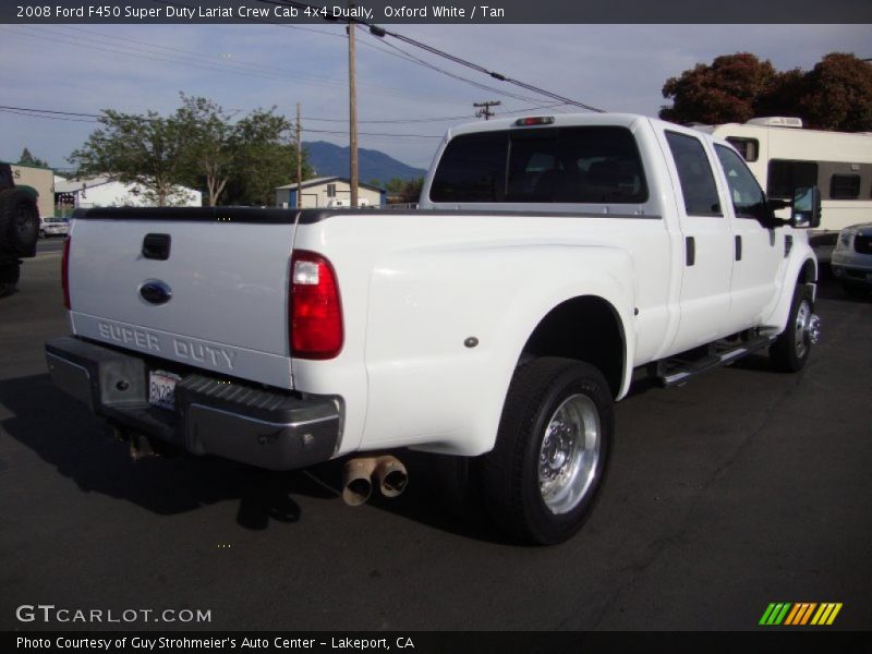 Oxford White / Tan 2008 Ford F450 Super Duty Lariat Crew Cab 4x4 Dually
