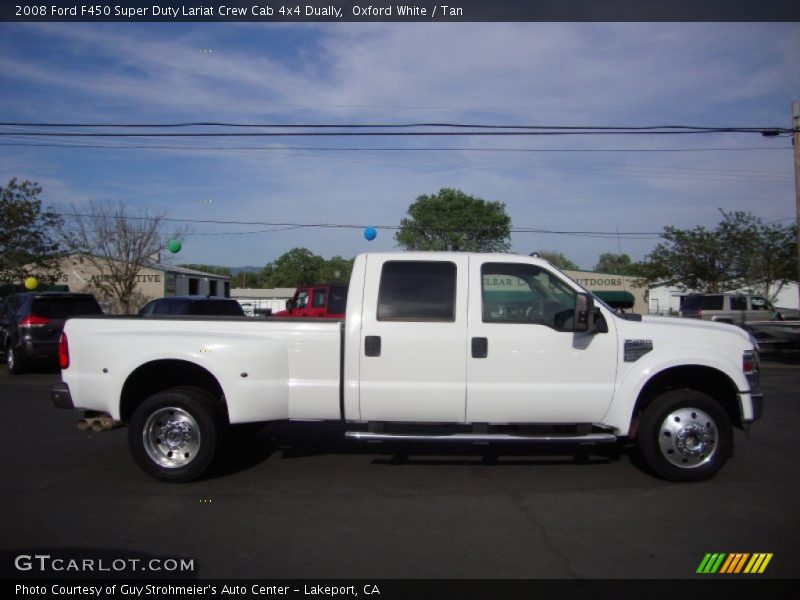 Oxford White / Tan 2008 Ford F450 Super Duty Lariat Crew Cab 4x4 Dually