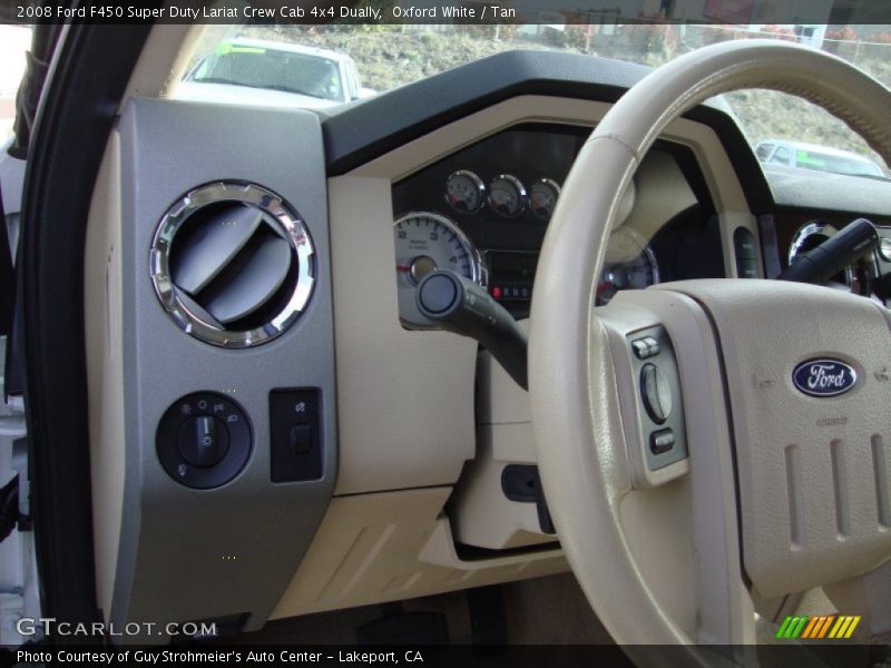Oxford White / Tan 2008 Ford F450 Super Duty Lariat Crew Cab 4x4 Dually