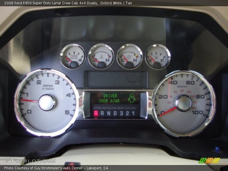 Oxford White / Tan 2008 Ford F450 Super Duty Lariat Crew Cab 4x4 Dually