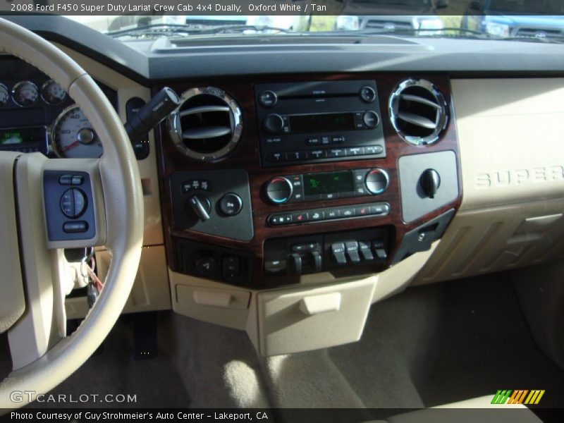 Oxford White / Tan 2008 Ford F450 Super Duty Lariat Crew Cab 4x4 Dually