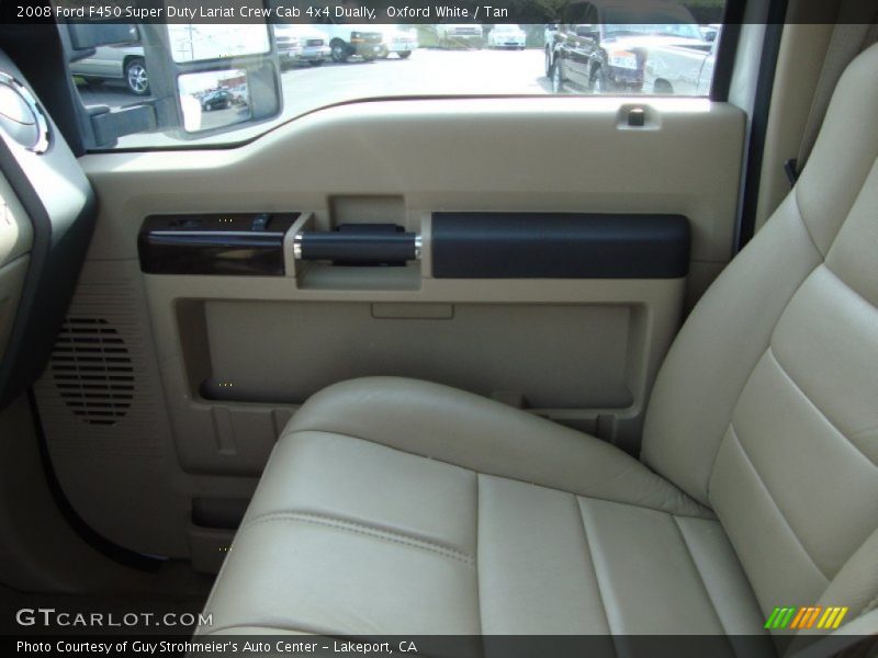 Oxford White / Tan 2008 Ford F450 Super Duty Lariat Crew Cab 4x4 Dually
