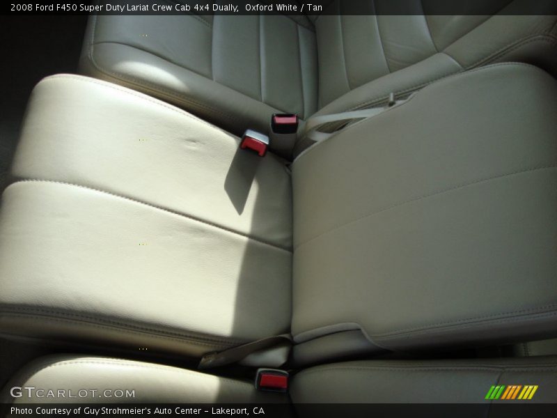 Oxford White / Tan 2008 Ford F450 Super Duty Lariat Crew Cab 4x4 Dually