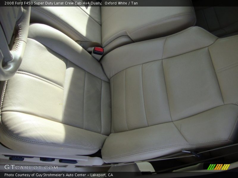 Oxford White / Tan 2008 Ford F450 Super Duty Lariat Crew Cab 4x4 Dually
