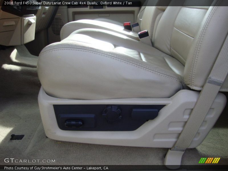 Oxford White / Tan 2008 Ford F450 Super Duty Lariat Crew Cab 4x4 Dually