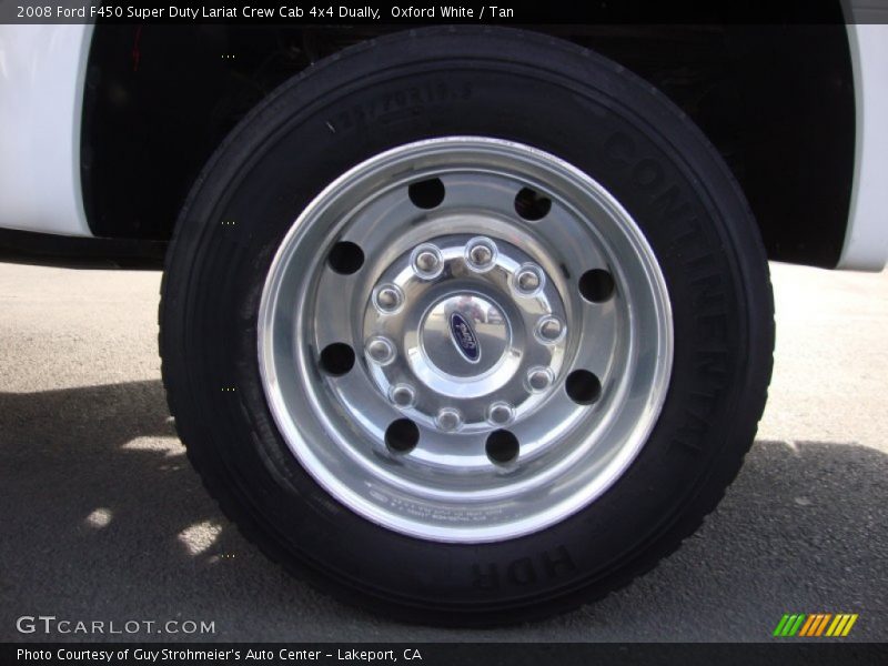 Oxford White / Tan 2008 Ford F450 Super Duty Lariat Crew Cab 4x4 Dually