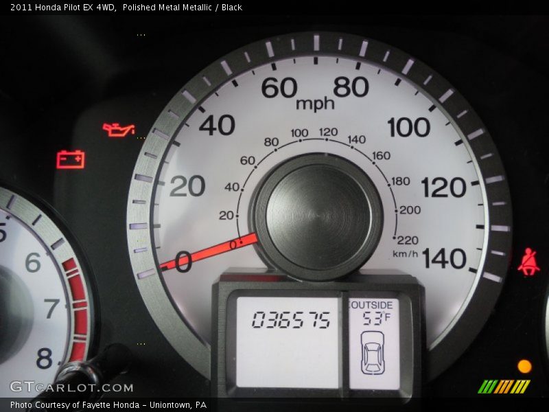 Polished Metal Metallic / Black 2011 Honda Pilot EX 4WD