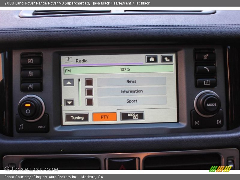 Java Black Pearlescent / Jet Black 2008 Land Rover Range Rover V8 Supercharged