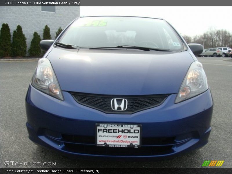 Blue Sensation Pearl / Gray 2010 Honda Fit