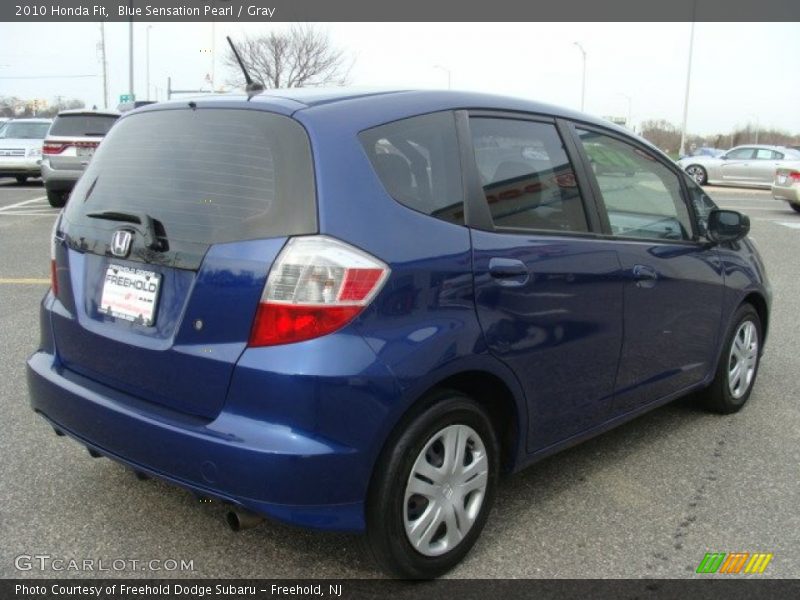 Blue Sensation Pearl / Gray 2010 Honda Fit