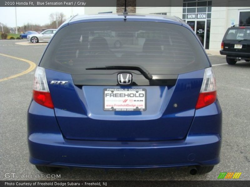 Blue Sensation Pearl / Gray 2010 Honda Fit