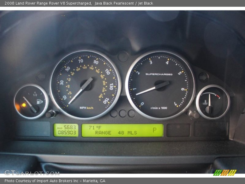Java Black Pearlescent / Jet Black 2008 Land Rover Range Rover V8 Supercharged
