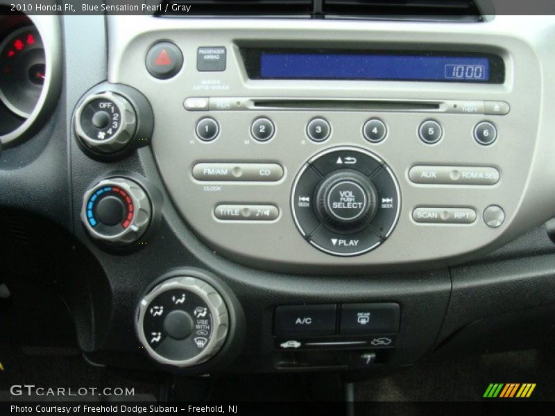 Blue Sensation Pearl / Gray 2010 Honda Fit