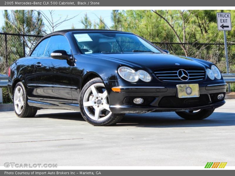 Black / Stone 2005 Mercedes-Benz CLK 500 Cabriolet