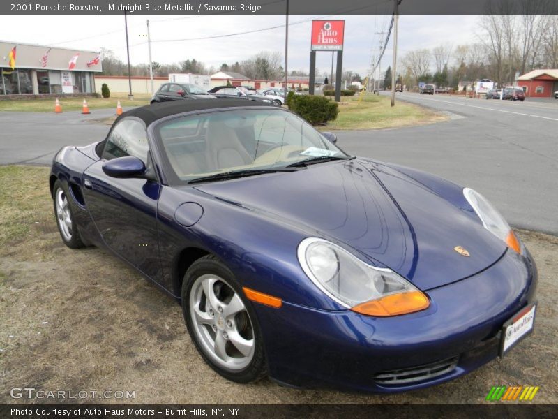 Midnight Blue Metallic / Savanna Beige 2001 Porsche Boxster