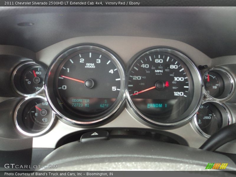 Victory Red / Ebony 2011 Chevrolet Silverado 2500HD LT Extended Cab 4x4