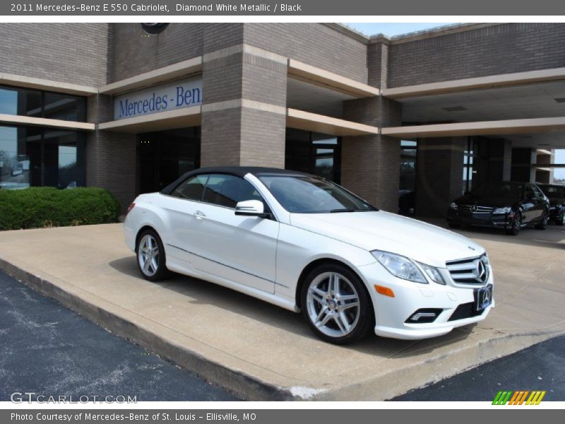 Diamond White Metallic / Black 2011 Mercedes-Benz E 550 Cabriolet