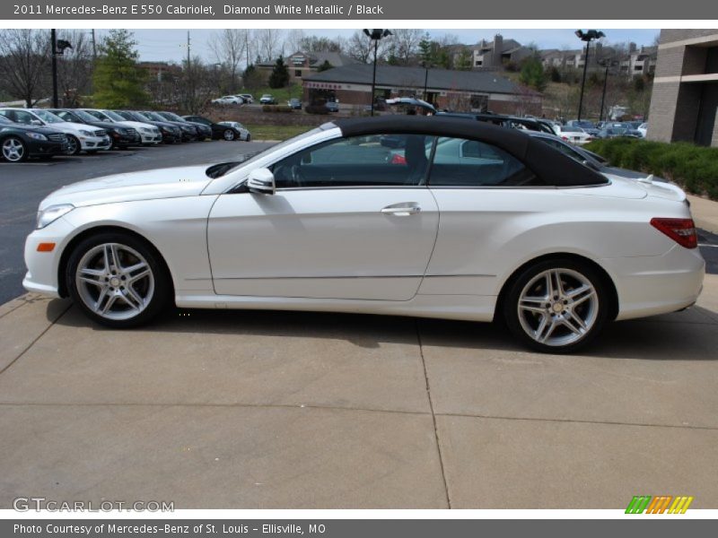 Diamond White Metallic / Black 2011 Mercedes-Benz E 550 Cabriolet