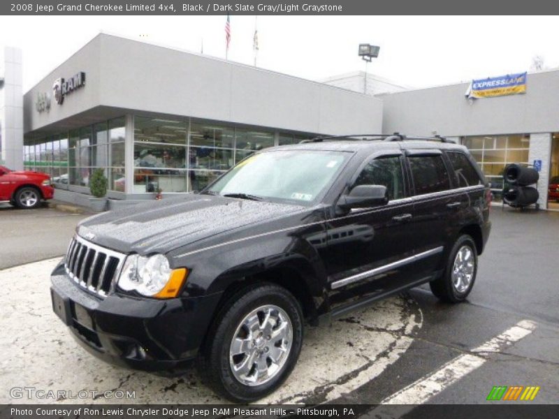 Black / Dark Slate Gray/Light Graystone 2008 Jeep Grand Cherokee Limited 4x4