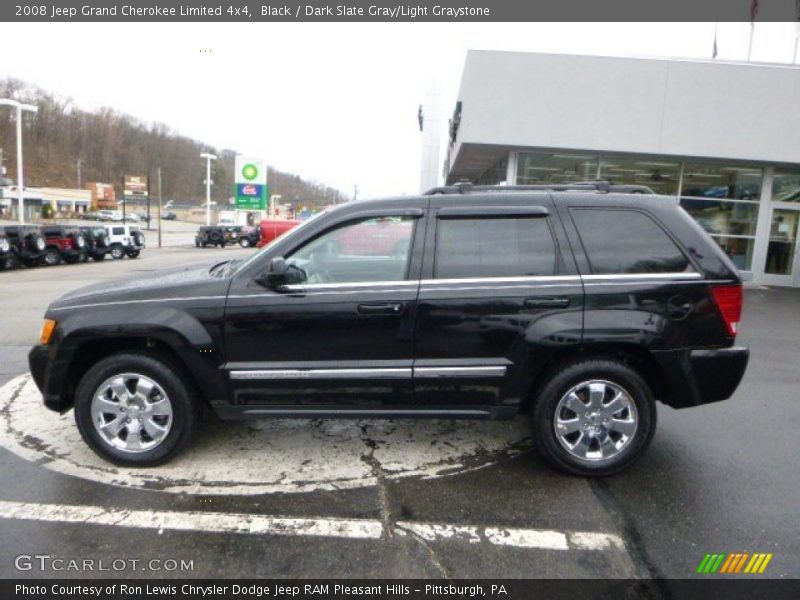 Black / Dark Slate Gray/Light Graystone 2008 Jeep Grand Cherokee Limited 4x4