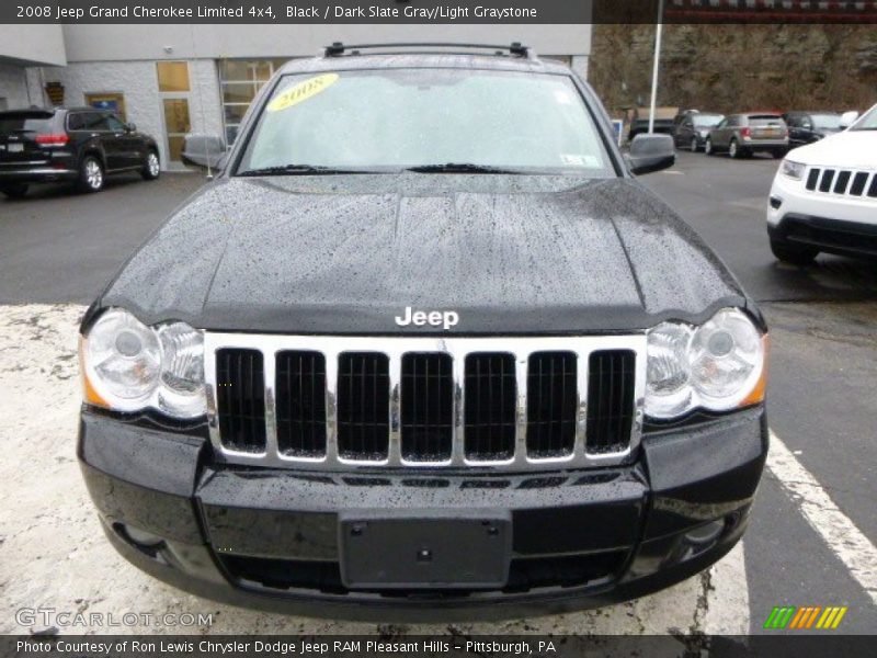 Black / Dark Slate Gray/Light Graystone 2008 Jeep Grand Cherokee Limited 4x4