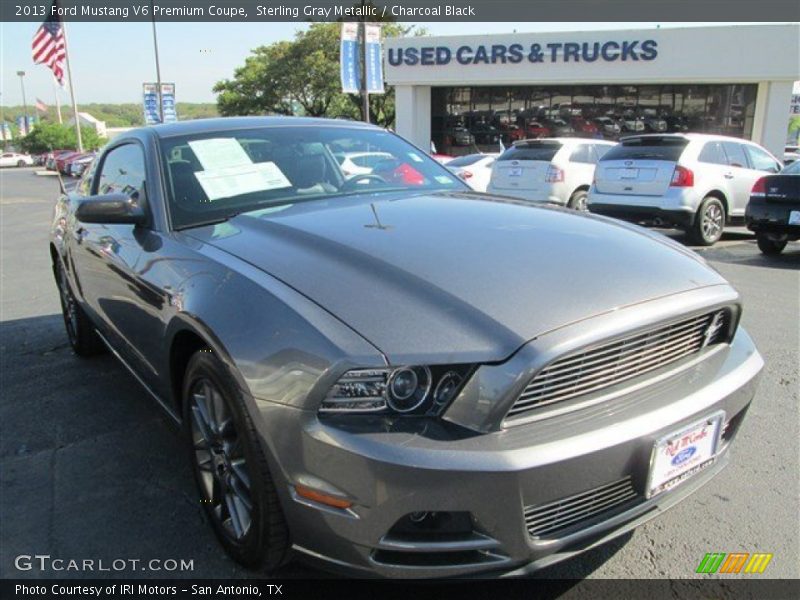 Sterling Gray Metallic / Charcoal Black 2013 Ford Mustang V6 Premium Coupe
