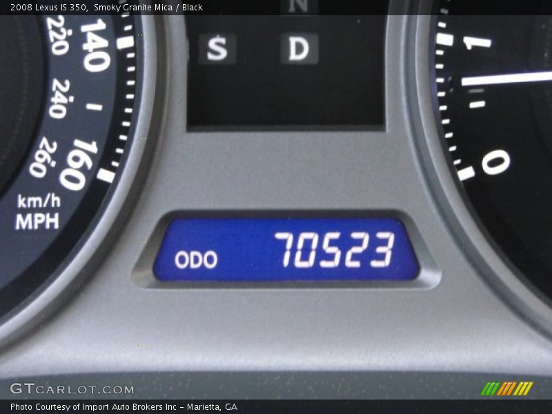 Smoky Granite Mica / Black 2008 Lexus IS 350