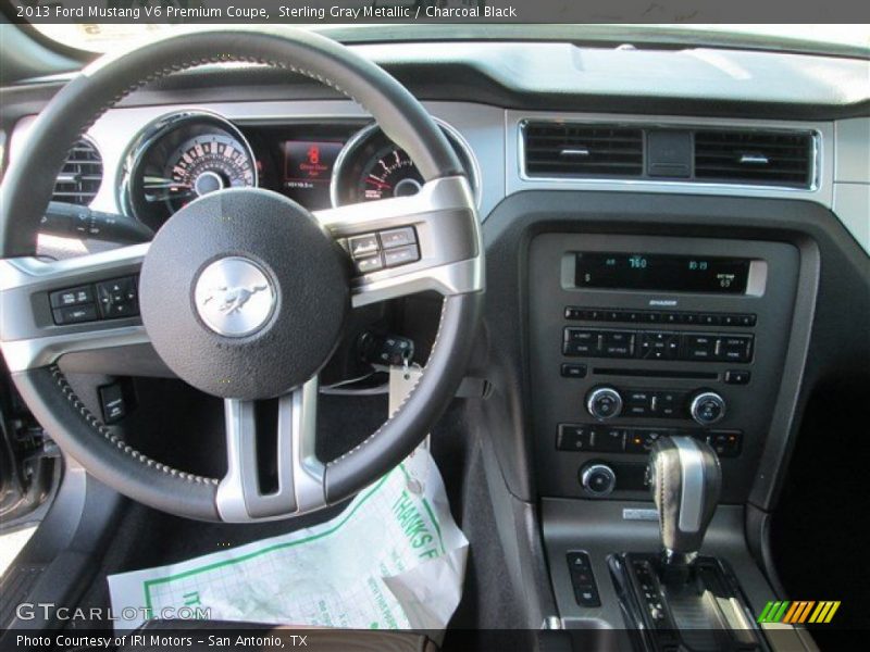 Sterling Gray Metallic / Charcoal Black 2013 Ford Mustang V6 Premium Coupe