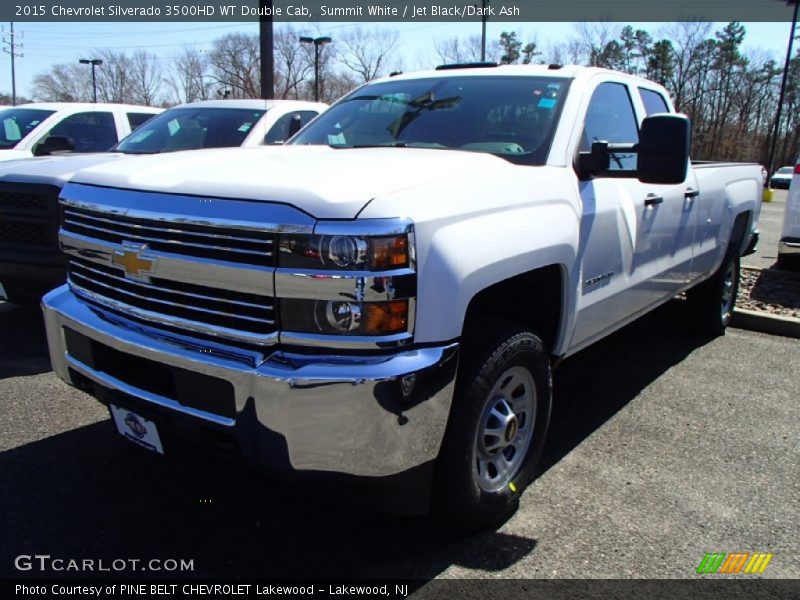 Summit White / Jet Black/Dark Ash 2015 Chevrolet Silverado 3500HD WT Double Cab