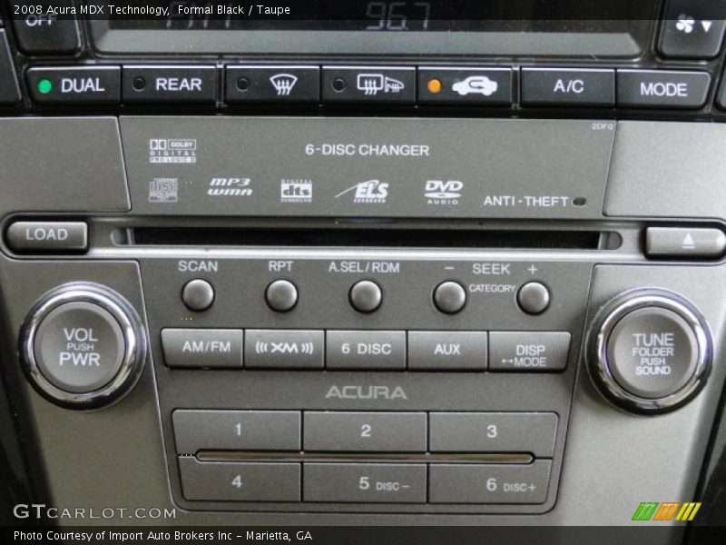 Formal Black / Taupe 2008 Acura MDX Technology