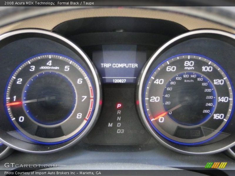 Formal Black / Taupe 2008 Acura MDX Technology