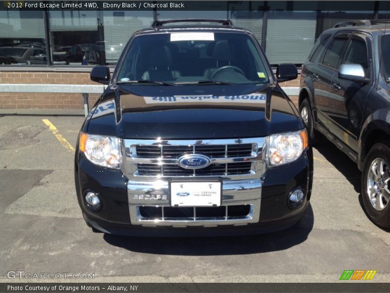 Ebony Black / Charcoal Black 2012 Ford Escape Limited 4WD