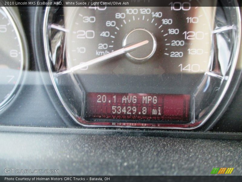 White Suede / Light Camel/Olive Ash 2010 Lincoln MKS EcoBoost AWD