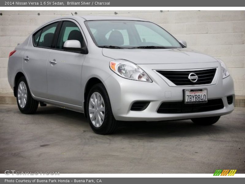 Brilliant Silver / Charcoal 2014 Nissan Versa 1.6 SV Sedan