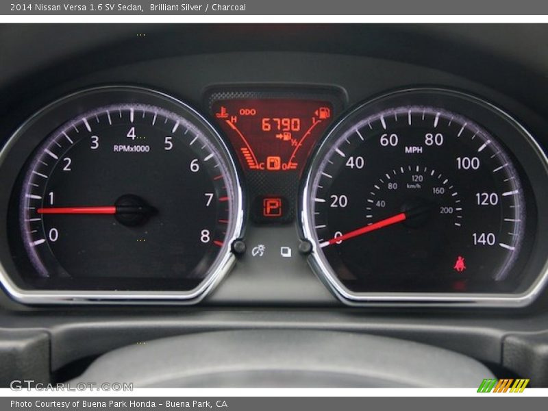 Brilliant Silver / Charcoal 2014 Nissan Versa 1.6 SV Sedan