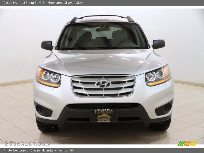 Moonstone Silver / Gray 2011 Hyundai Santa Fe GLS