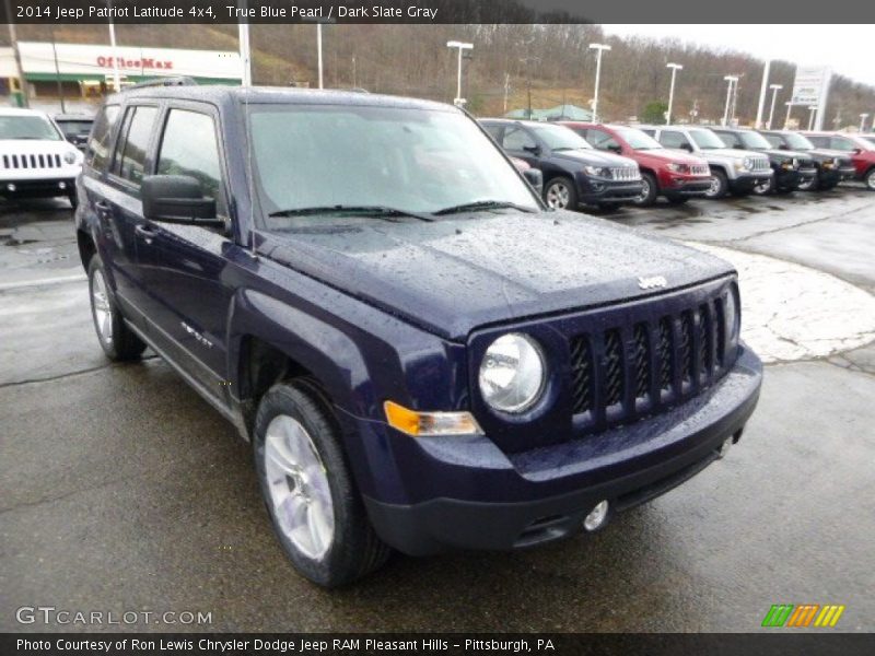 True Blue Pearl / Dark Slate Gray 2014 Jeep Patriot Latitude 4x4