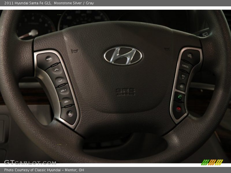 Moonstone Silver / Gray 2011 Hyundai Santa Fe GLS